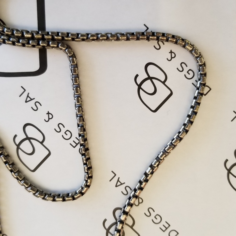 Sterling silver men's box chain necklace